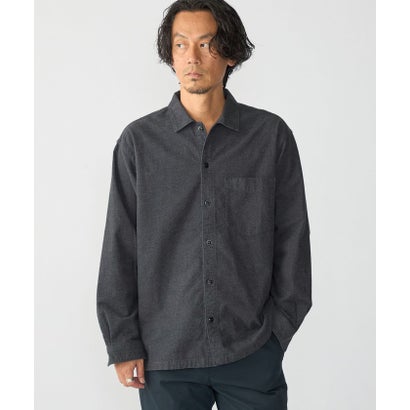 シップス SHIPS AUTHENTIC: ウィークエンド シャツ ソリッド ネル  （ダークグレー）｜詳細画像