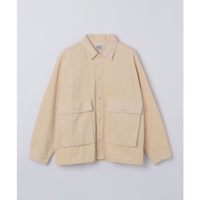 AUTHENTIC: ダブルポケット コーデュロイ シャツ アウター （ナチュラル）