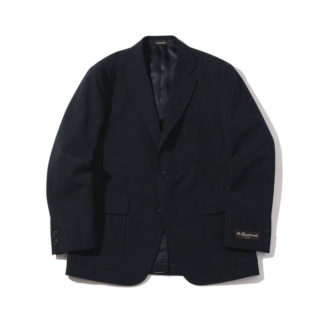 Southwick: CAMBRIDGE ウール コットン ソリッド ブレザー （ネイビー）