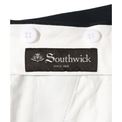 Southwick: CHATHAM ウール コットン 2プリーツ トラウザーズ （ネイビー）｜詳細画像