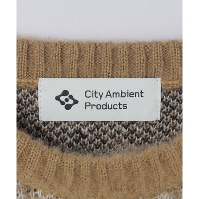 City Ambient Products: トリプル グラデーション シャギー ニット （レッド）｜詳細画像