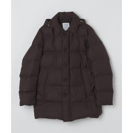 〈撥水/ 透湿/ 防風〉スーパー140's ウール 河田ダウン ピーコート （ブラウン）