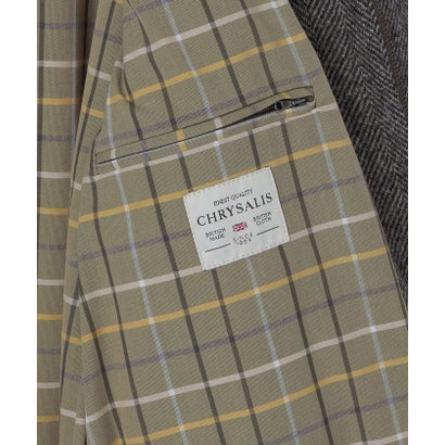シップス SHIPS 【SHIPS別注】CHRYSALIS: CHILTERN ツイード ヘリンボーン フィールド コート （チャコールグレー）｜詳細画像