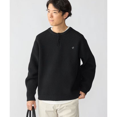 シップス SHIPS 【WEB限定】レイヤード ヘンリーネック ロングスリーブ ニット （ネイビー）｜詳細画像