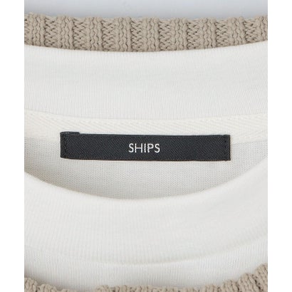 シップス SHIPS 【WEB限定】レイヤード ヘンリーネック ロングスリーブ ニット （ネイビー）｜詳細画像