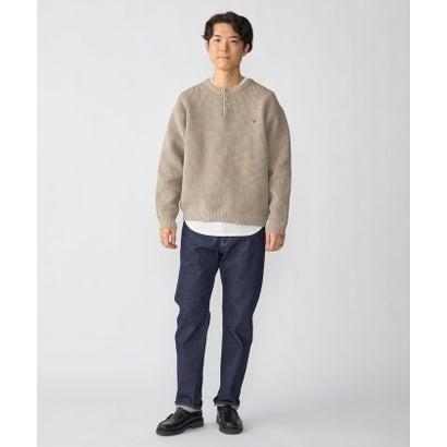 シップス SHIPS 【WEB限定】レイヤード ヘンリーネック ロングスリーブ ニット （チャコールグレー）｜詳細画像