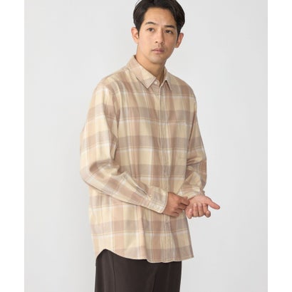 シップス SHIPS BEZ ビッグチェック レギュラーカラー ネルシャツ （グリーン）｜詳細画像