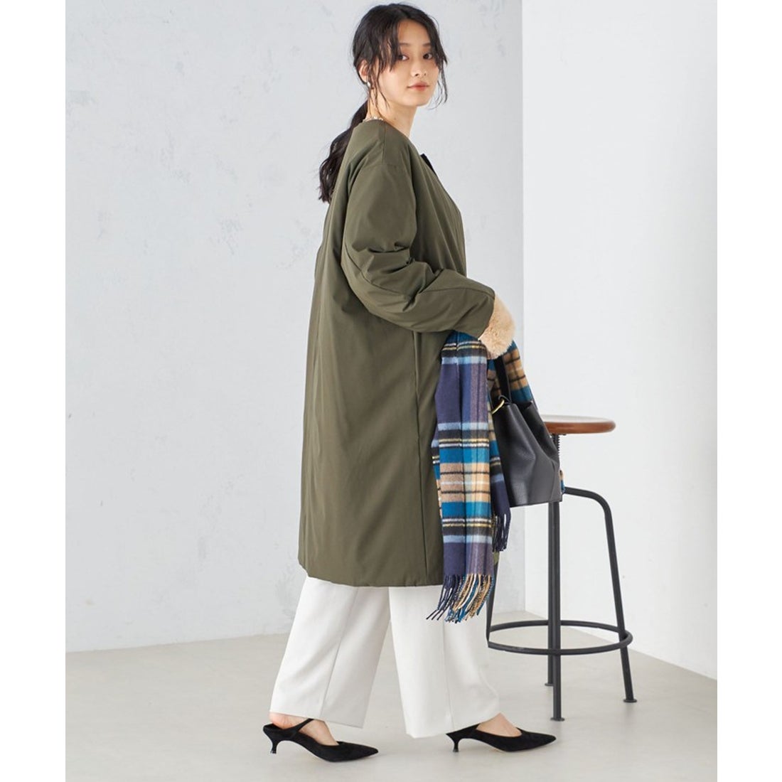 SHIPS コート リバーシブル チェック BARBOUR:SHIPS 45周年特別企画 