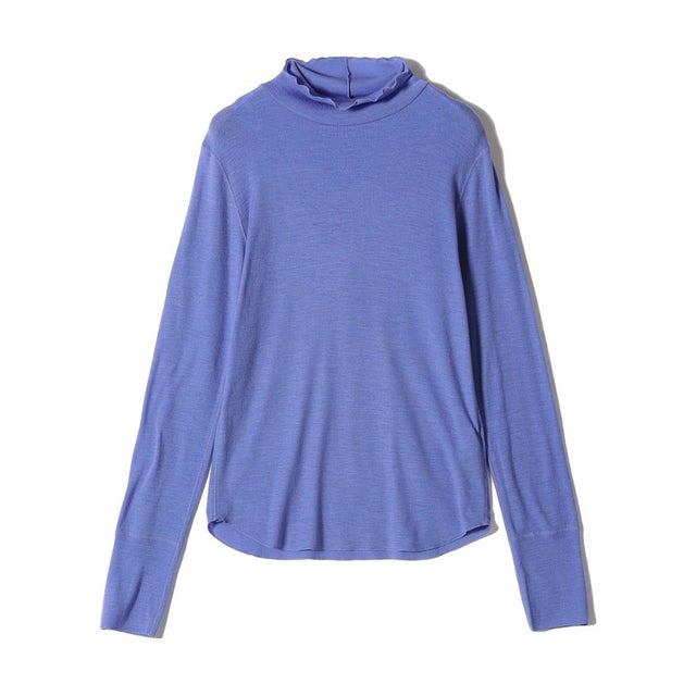Primary Navy Label:ウール フライス ジャージー タートルネック （スカイブルー）