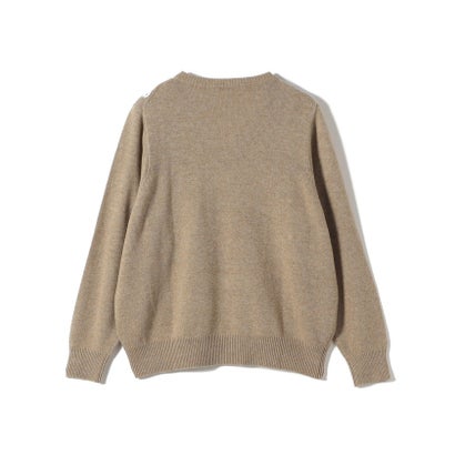 【WEB限定】〈手洗い可能〉アンゴラ混 レース コンビ Vネック ニット プルオーバー （ライトブルー）｜詳細画像