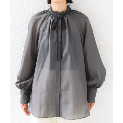 【SHIPS別注】troisiemeCHACO:〈手洗い可能〉レース リボン ブラウス（セレモニー対応可） （ピンク）｜詳細画像