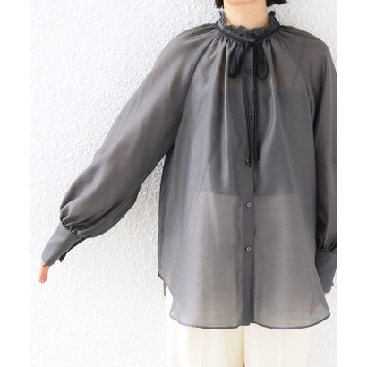 【SHIPS別注】troisiemeCHACO:〈手洗い可能〉レース リボン ブラウス（セレモニー対応可） （ピンク）｜詳細画像