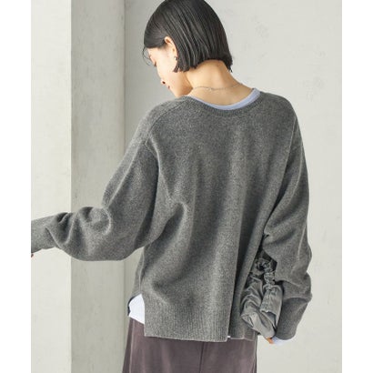 《一部予約》〈手洗い可能〉ウール カシミヤ 2WAY ヘンリーネック プルオーバー （ピンク）｜詳細画像