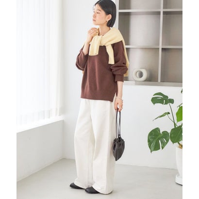 《一部予約》〈手洗い可能〉ウール カシミヤ 2WAY ヘンリーネック プルオーバー （ピンク）｜詳細画像
