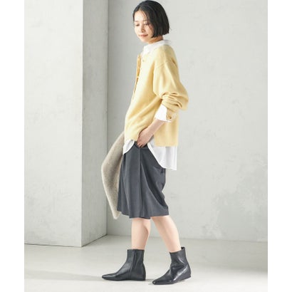 《一部予約》〈手洗い可能〉ウール カシミヤ 2WAY ヘンリーネック プルオーバー （ピンク）｜詳細画像