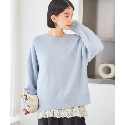 《一部予約》〈手洗い可能〉ウール カシミヤ 2WAY ヘンリーネック プルオーバー （ピンク）｜詳細画像