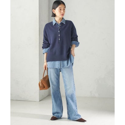 《一部予約》〈手洗い可能〉ウール カシミヤ 2WAY ヘンリーネック プルオーバー （ピンク）｜詳細画像