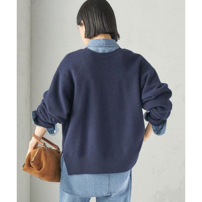 《一部予約》〈手洗い可能〉ウール カシミヤ 2WAY ヘンリーネック プルオーバー （スカイブルー）｜詳細画像