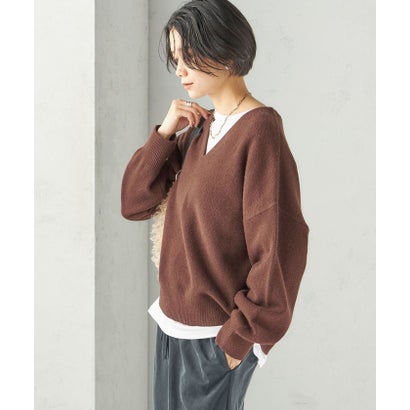 〈手洗い可能〉ウール カシミヤ V ネック プルオーバー （スカイブルー）｜詳細画像