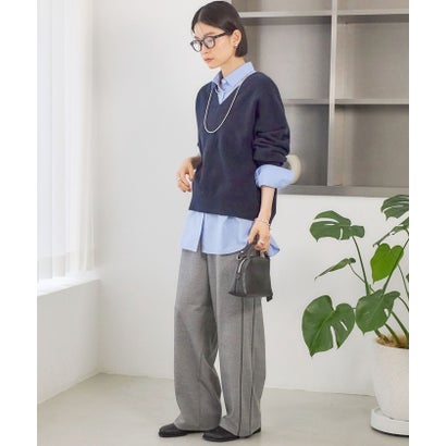 〈手洗い可能〉ウール カシミヤ V ネック プルオーバー （スカイブルー）｜詳細画像