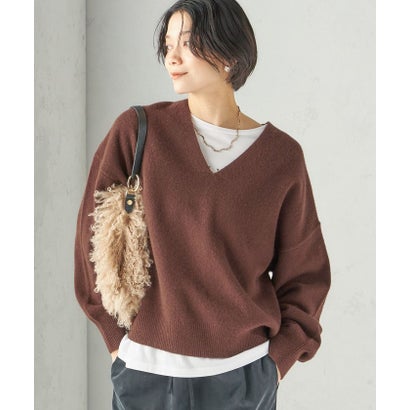 〈手洗い可能〉ウール カシミヤ V ネック プルオーバー （オフホワイト）｜詳細画像