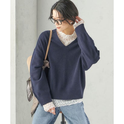 〈手洗い可能〉ウール カシミヤ V ネック プルオーバー （オフホワイト）｜詳細画像