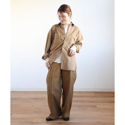シップス SHIPS 《一部予約》〈手洗い可能〉ラメ / 無地 シュリンク レース ヘンリーネック 2WAY プルオーバー （ホワイト）｜詳細画像
