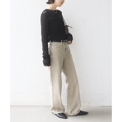 シップス SHIPS 《一部予約》〈手洗い可能〉ラメ / 無地 シュリンク レース ヘンリーネック 2WAY プルオーバー （ホワイト）｜詳細画像