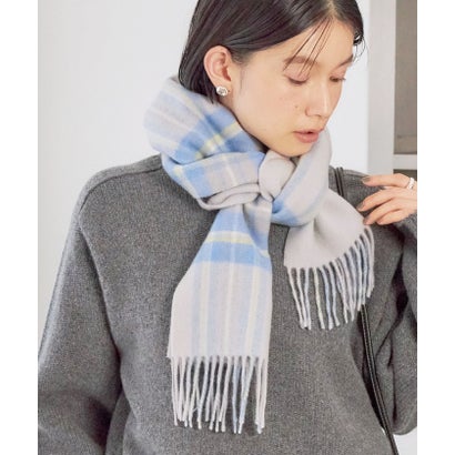 カシミヤ リバーシブル マフラー 26AW （グレー）｜詳細画像