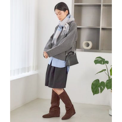 カシミヤ リバーシブル マフラー 26AW （クリーム）｜詳細画像
