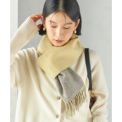 カシミヤ リバーシブル マフラー 26AW （クリーム）｜詳細画像