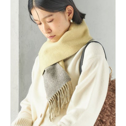 カシミヤ リバーシブル マフラー 26AW （クリーム）｜詳細画像