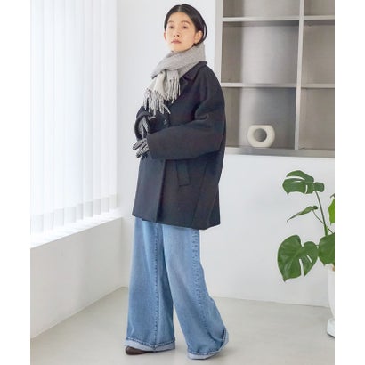 カシミヤ リバーシブル マフラー 26AW （クリーム）｜詳細画像
