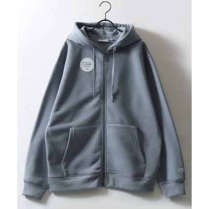 DISCUS/ディスカス オーバーサイズ 裏起毛 フルジップパーカー フーディー パーカー メンズ レディース ユニセックス （サックスブルー）｜詳細画像