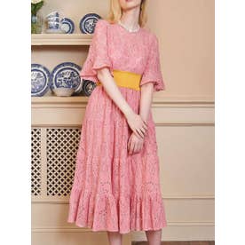 Bakewell Lace Midi Dress （PINK）