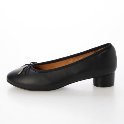 バレエパンプス レディース ラウンドトゥ リボン 低ヒール きれいめ （BLACK）｜詳細画像