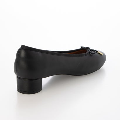 バレエパンプス レディース ラウンドトゥ リボン 低ヒール きれいめ （BLACK）｜詳細画像