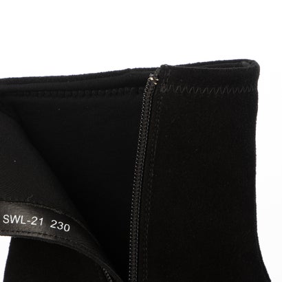 ショートブーツ レディース ポインテッドトゥ ストレッチブーツ ローヒール ローヒールショートブーツ （BLK）｜詳細画像