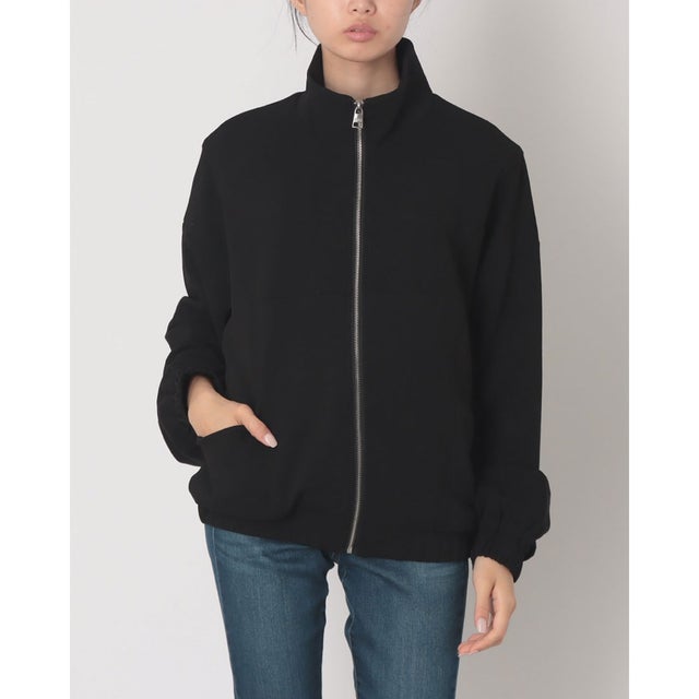 ジップアップハイネックTOPS （BLACK）