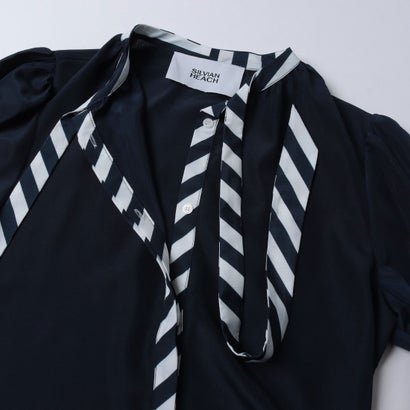バイアスボーダーボウタイポイントTOPS （NAVY）｜詳細画像