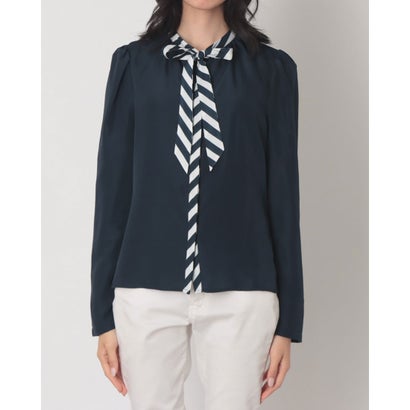 バイアスボーダーボウタイポイントTOPS （NAVY）｜詳細画像