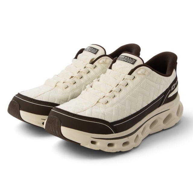 GOWALKGLIDE-STEP2.0 Tan Textile/Brown Tr【217035-TNBR 】 （Tan Textile/Brown Tr）
