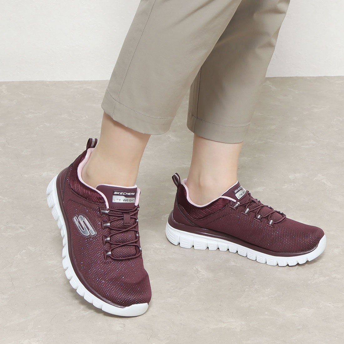 スケッチャーズ SKECHERS GRACEFUL 2.0-LAVISHLY 730016 （ワイン 