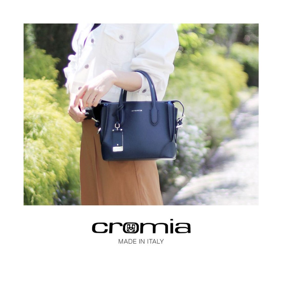 サンキョウショウカイ 三京商会 [cromia]牛革レザーハンドバッグ