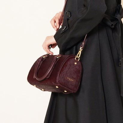 [MY BEST BAG]ホースヘア牛革ミニボストンショルダーバッグ （ブラック）｜詳細画像