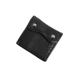 ダイヤモンドパイソンレザーミニ財布 （ブラック）