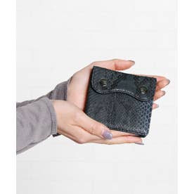 ダイヤモンドパイソンレザーミニ財布 （ネイビー）