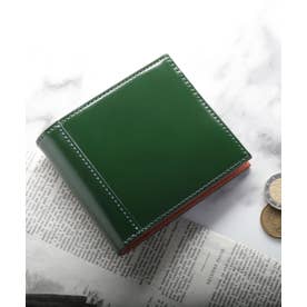 [PRAIRIE]コードバンレザー二つ折り財布 （グリーン）