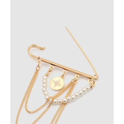スローブ イエナ SLOBE IENA SLOBE チェーンキルトブローチ （ゴールド）｜詳細画像