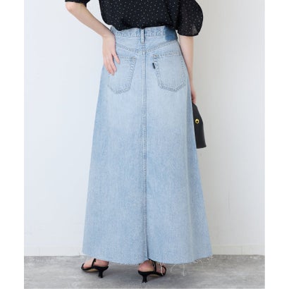 《シリーズあり》LE DENIM RADIAL FLAREデニムスカート（サックスブルー B）｜詳細画像
